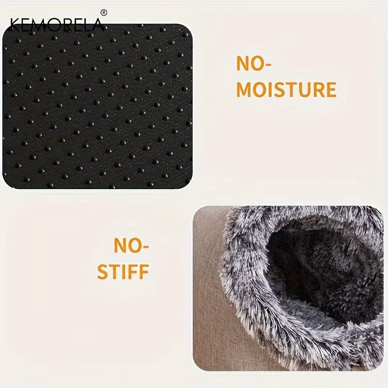 Cat Bed Comfortable Pet Sleeping Bed, Portable Cat Bed Warm and Thickened Pet Bed with Handle Portable Cat Bed